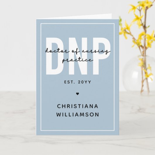 Aangepaste DNP Doctor of Nursing Practice Afstuder Kaart (Gele Bloem)