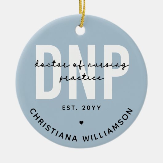 Aangepaste DNP Doctor of Nursing Practice Afstuder Keramisch Ornament (Voorkant)