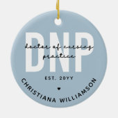 Aangepaste DNP Doctor of Nursing Practice Afstuder Keramisch Ornament (Achterkant)