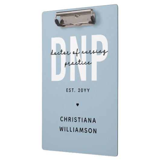 Aangepaste DNP Doctor of Nursing Practice Afstuder Klembord (Links)