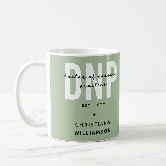 Aangepaste DNP Doctor of Nursing Practice Afstuder Koffiemok (Links)