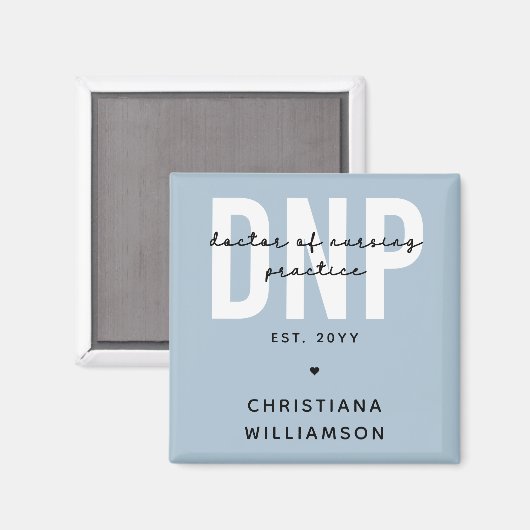 Aangepaste DNP Doctor of Nursing Practice Afstuder Magneet (Voorkant / Achterkant)