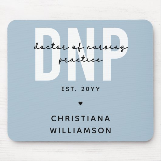 Aangepaste DNP Doctor of Nursing Practice Afstuder Muismat (Voorkant)