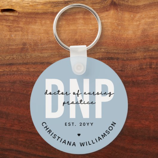 Aangepaste DNP Doctor of Nursing Practice Afstuder Sleutelhanger (Achterkant)