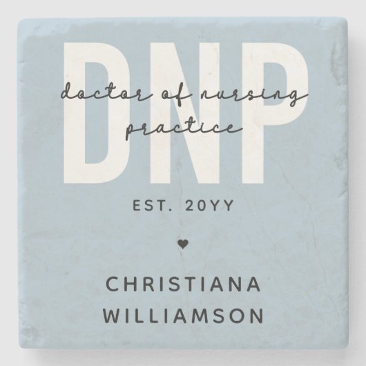 Aangepaste DNP Doctor of Nursing Practice Afstuder Stenen Onderzetter (Voorkant)