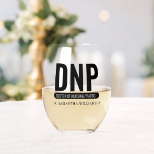Aangepaste DNP Doctor of Nursing Practice Afstuder Wijnglas Zonder Voet