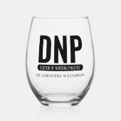 Aangepaste DNP Doctor of Nursing Practice Afstuder Wijnglas Zonder Voet (Voorkant)
