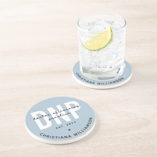 Aangepaste DNP Doctor of Nursing Practice Afstuder Zandsteen Onderzetter (Zijkant)