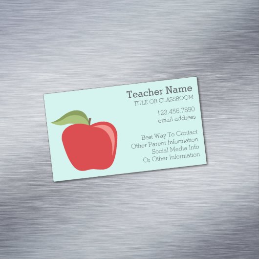 Aangepaste docent Apple met moderne Apple Magnetisch Visitekaartje (Voorbeeld)
