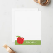 Aangepaste docent Apple met moderne Apple Notitiekaartje (Voorkant / Achterkant in situ)