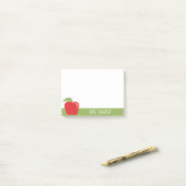 Aangepaste docent Apple met moderne Apple Post-it® Notes (Op bureau)