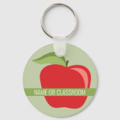 Aangepaste docent Apple met moderne Apple Sleutelhanger (Voorkant)