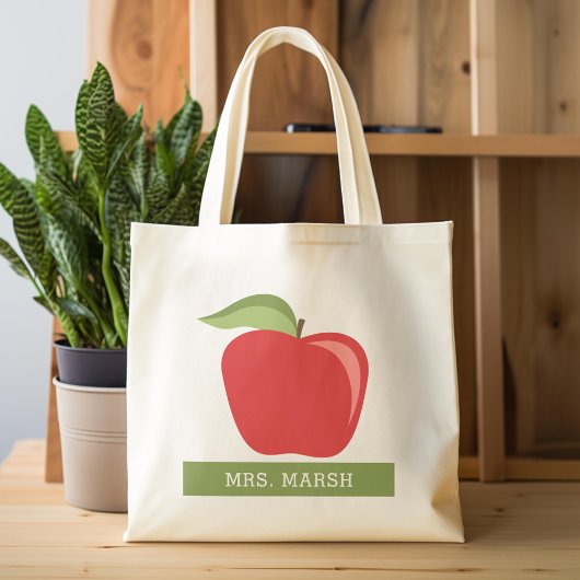 Aangepaste docent Apple met moderne Apple Tote Bag