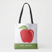 Aangepaste docent Apple met moderne Apple Tote Bag (Voorkant)