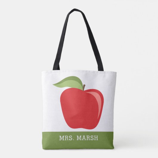 Aangepaste docent Apple met moderne Apple Tote Bag (Achterkant)