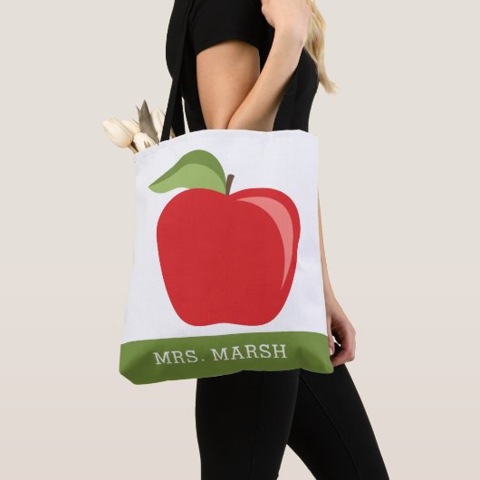 Aangepaste docent Apple met moderne Apple Tote Bag (Dichtbij)