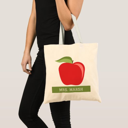 Aangepaste docent Apple met moderne Apple Tote Bag (Voorkant (product))