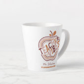 Aangepaste docent Vibes Boho Apple-waardering Latte Mok (Rechterhoek)