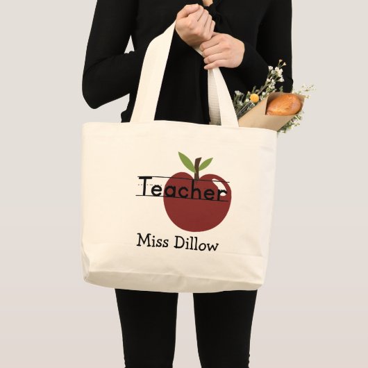 Aangepaste docenten Apple-Canvas tas (Voorkant (product))