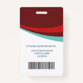 Aangepaste Doctor ID Werknemer Naam Badge (Achterkant)