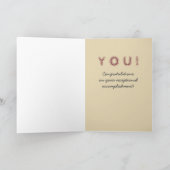 Aangepaste doctoraatsgraad Gefeliciteerd Kaart (Binnen)