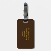 Aangepaste dodelijke figuur Bagagelabel (Achterkant verticaal)