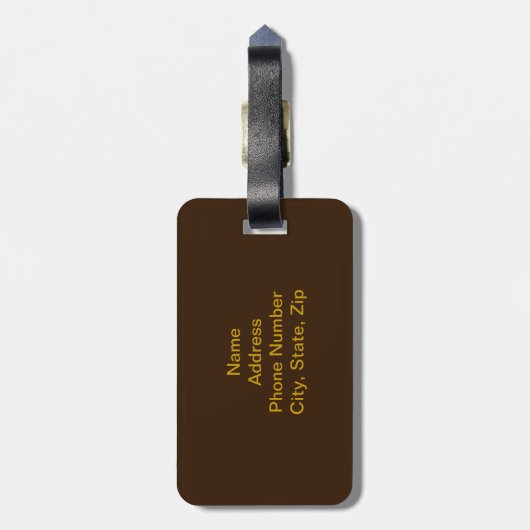 Aangepaste dodelijke figuur Bagagelabel (Achterkant verticaal)