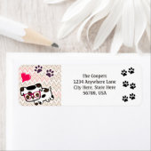 Aangepaste Dog Art retour adreslabels Etiket (Insitu)