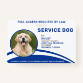 Aangepaste Dog Blue Photo ID-kaart Badge (Voorkant)