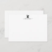 Aangepaste  Dog Bulldog Note Card Notitiekaartje (Voorkant / Achterkant)