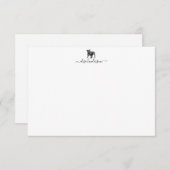 Aangepaste  Dog Bulldog Note Kaart Notitiekaartje (Voorkant / Achterkant)