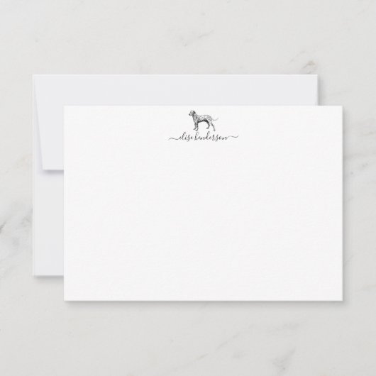Aangepaste  Dog Dalmatian Note Card Notitiekaartje (Voorkant)