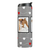 Aangepaste Dog Foto Aangepaste Dog Thermosbeker (Gedraaid links)