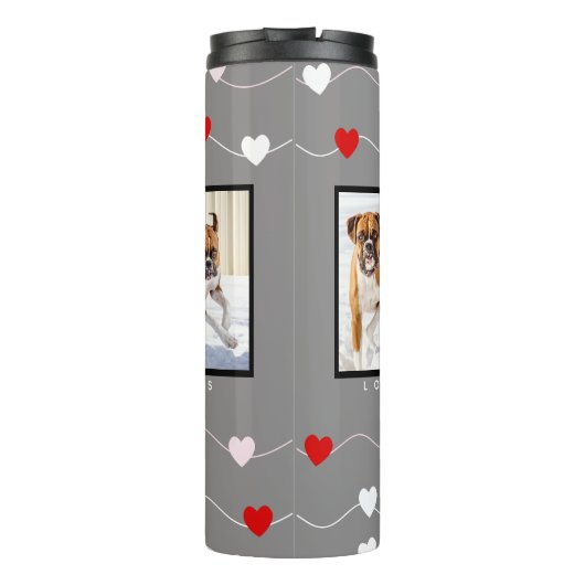 Aangepaste Dog Foto Aangepaste Dog Thermosbeker (Achterkant)