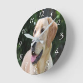 Aangepaste dog foto acrylwand ronde klok (Hoek)