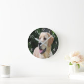 Aangepaste dog foto acrylwand ronde klok (Huis)
