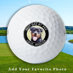 Aangepaste DOG Foto beste datum van Par Wilson Golfballen<br><div class="desc">Beste vader met vader... Twee van je favoriete dingen, golf en je hond. Nu kun je je beste vriend meenemen terwijl je 18 gaten speelt. Pas deze wilsongolfballen met uw favoriete foto en naam aan. Geweldig geschenk voor alle golf en hondenliefhebbers, van de hond! COPYRIGHT © 2020 Judy Burrows, Black...</div>