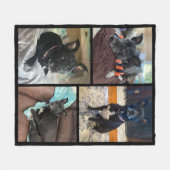 Aangepaste dog foto-inktbank fleece deken (Voorkant (Horizontaal))