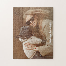 Aangepaste dog foto-puzzel met aangepaste tekst legpuzzel