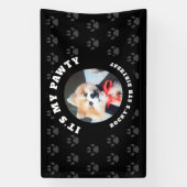Aangepaste dog foto's schilderen Maandag Partij Spandoek (Verticaal)