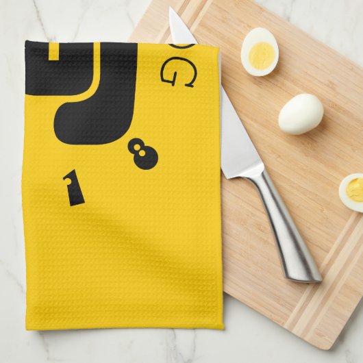 Aangepaste Dog Ideogram Chinees Jaar Zodiadoek 2 Theedoek (Quarter Fold)