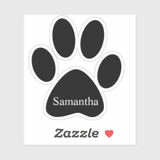 Aangepaste dog-kat-poot aangepast sticker (Vel)