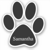 Aangepaste dog-kat-poot aangepast sticker (Voorkant)