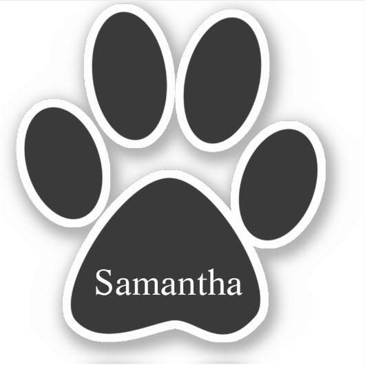 Aangepaste dog-kat-poot aangepast sticker (Voorkant)