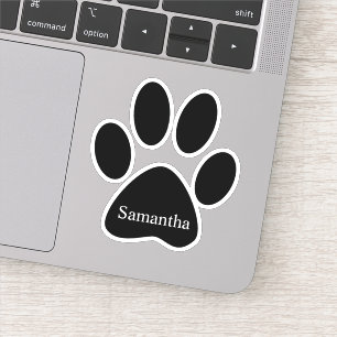 Aangepaste dog-kat-poot aangepast sticker