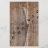 Aangepaste 'Dog Memorial Rustic Wood Kijk'-aankond (Achterkant)