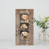 Aangepaste Dog Memorial Rustic Wood Poem Sympathca (Staand voorkant)