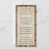 Aangepaste Dog Memorial Rustic Wood Poem Sympathca (Achterkant)