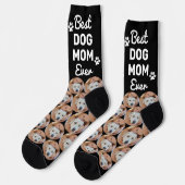 Aangepaste DOG MOM Persoonlijk patroonpakket Fotob Sokken (Links)