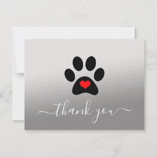 Aangepaste Dog Paw Pet Business - Bedankt voor je  Briefkaart
